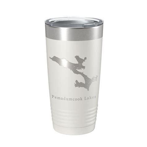 Pemadumcook Chain Of Lakes Map Tumbler Travel Mug Insulated Laser Engraved Coffee Cup South Twin