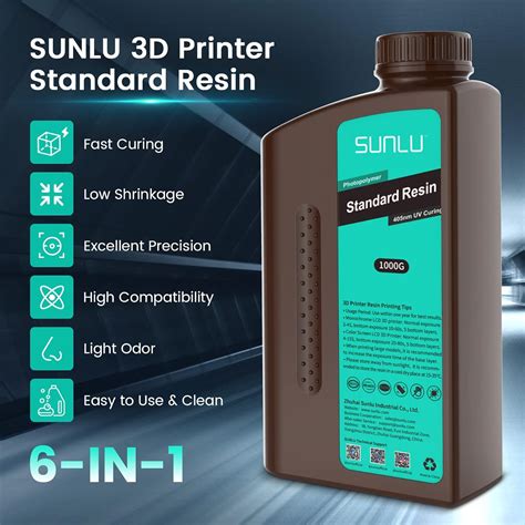 Review SUNLU 3D Printer Resin 1KG, 405nm UV Curing Standard