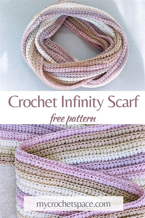 Crochet Knit Look Infinity Scarf My Crochet Space