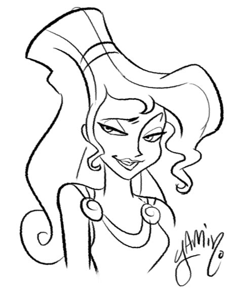 Hercules And Meg Coloring Pages