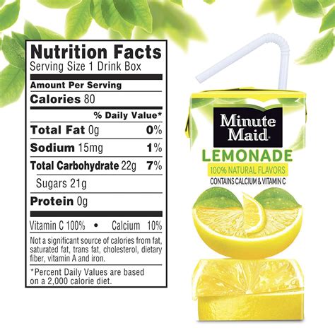 Minute Maid Lemonade Nutrition Facts 12 Oz Besto Blog