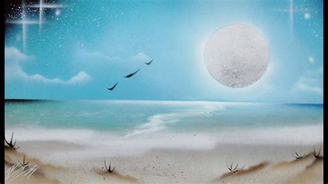 Spray Paint Art - "Blue Moon Beach".. Chris Mac Art - YouTube