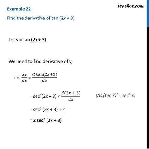 Question 1 - Find derivative of tan (2x + 3) - Chapter 5 Class 12