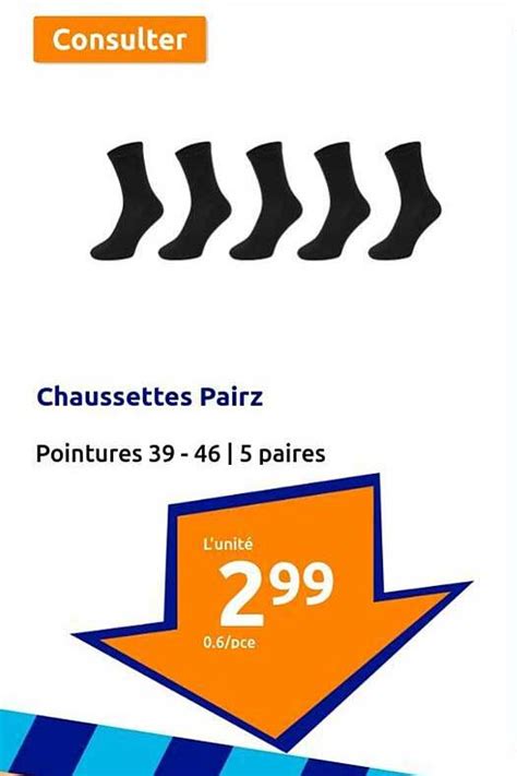 Promo Chaussettes Pairz Chez Action Icatalogue Fr