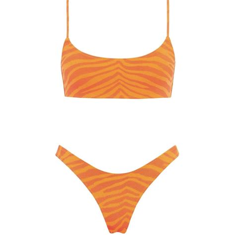 Triangl Orange Zebra Bikini Set Only Worn Once Depop