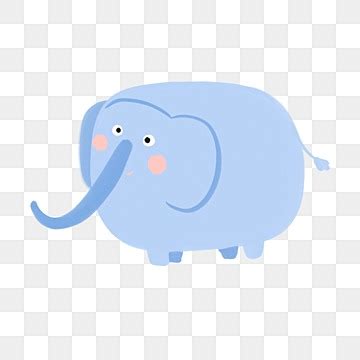 Blue Elephant Clipart Hd PNG, Hand Drawn Cartoon Blue Elephant Clipart ...