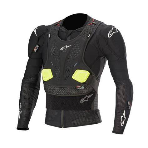 Koszulka Z Ochraniaczami ALPINESTARS BIONIC PRO V2 BLACK FLUO YELLOW