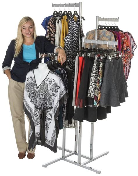 Way Clothing Rack With Straight Arms Height Adjustable Chrome