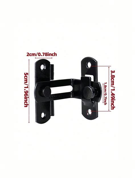 1pc Black Barn Door Latch Lock, 90 Degree Stainless Steel Door Latch