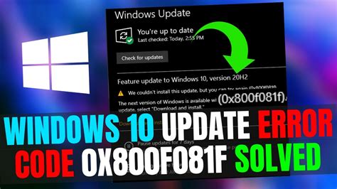 Windows Update Error Code X F F Fix Windows H Update