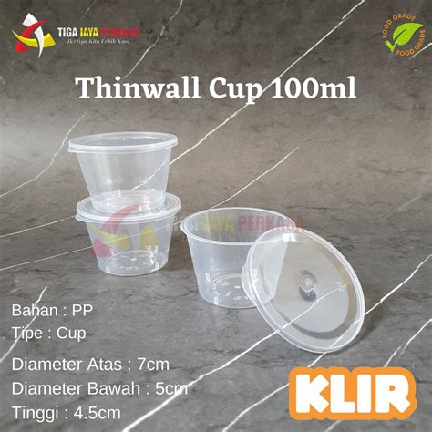 Jual Cup Puding Klir Mini 100ml Thinwall Cup 100ml Gelas Jelly