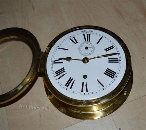 Antiques Atlas Brass Cased Ships Clock