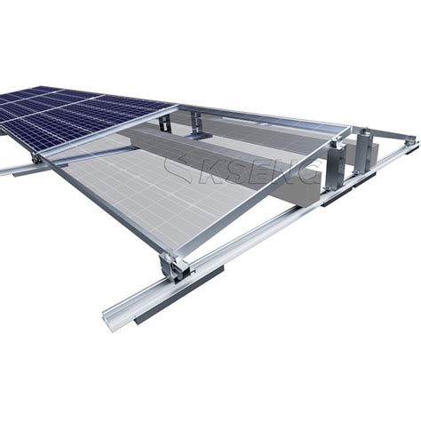 Flat Roof Solar Mounting System Aluminum Solar Racking Ballasted Roof