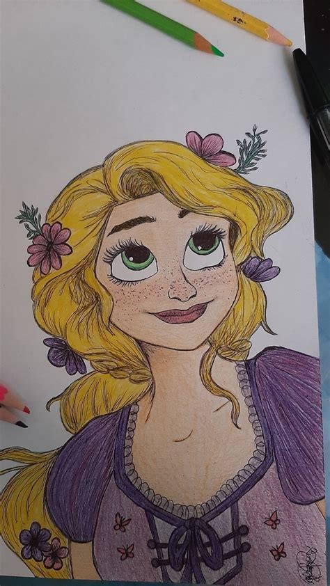 Tangled Rapunzel Drawing Disney Drawings Sketches Rapunzel Drawing