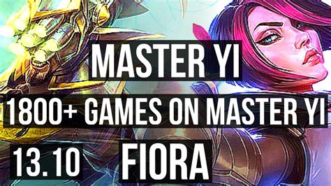 MASTER YI Vs FIORA TOP 2 9M Mastery 9 Solo Kills 1800 Games