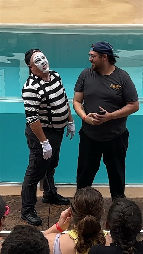 Oops Didnt See You There 😂🤣 Tom Mime Seaworld Seaworldmime Funny