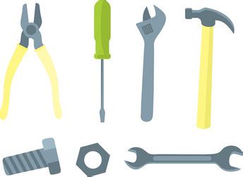 Cartoon Diy Tools Characters Royalty Free Vector Image