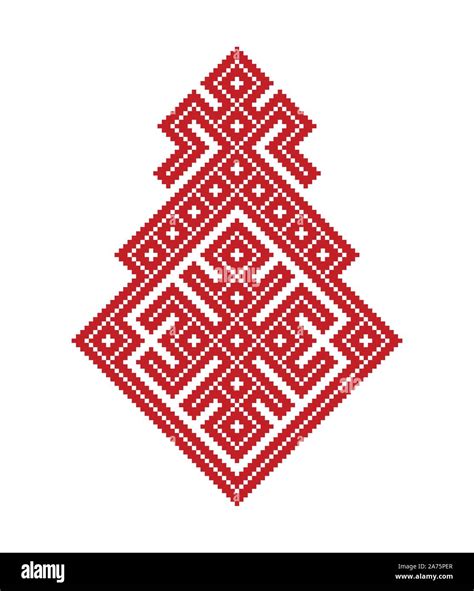 Russian old embroidery and pattern. Vector pattern of slavic ornament ...