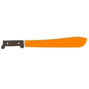 Bolo Knife Clipart Black