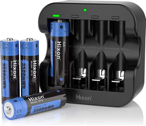 Hixon Akku AA AAA 1 5V Wiederaufladbare Lithium Batterien Set Mit 4