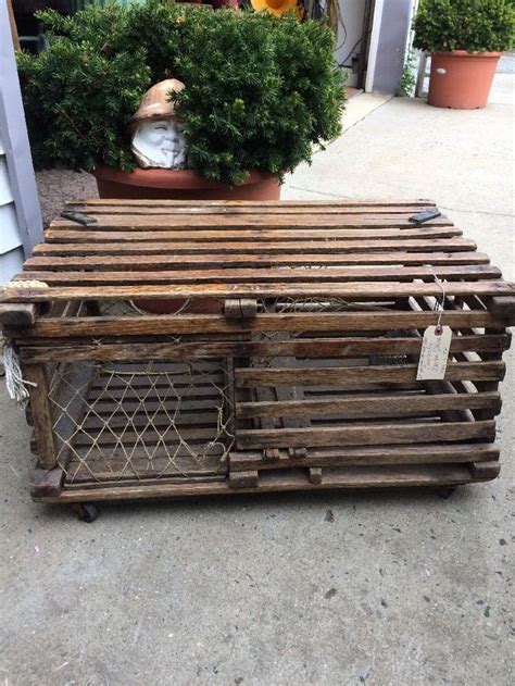 Vintage Wooden Lobster Trap 32 X 20 X 14 Ebay Lobster Trap