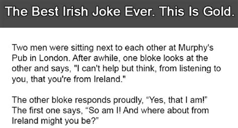 Best Irish Joke Ever 15 Other Funny Irish Jokes To Crack You Up