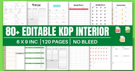 Editable Interior Templates Kdp Bundle Bundle · Creative Fabrica