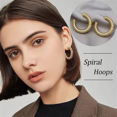 44 Pairs Gold Hoop Earrings Set For Women Multipack Fashion Dangle