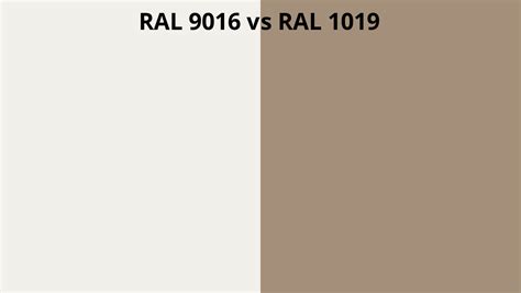 Ral 9016 Vs 1019 Ral Colour Chart Uk