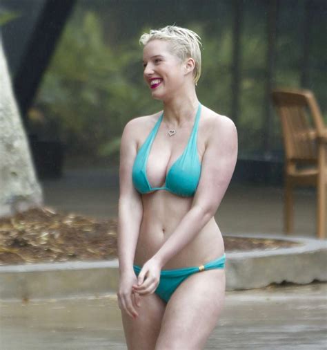 Helen Flanagan Hint Of Nipple Slip In Blue Bikini On Beach Paparazzi Pictures Porn Pictures Xxx