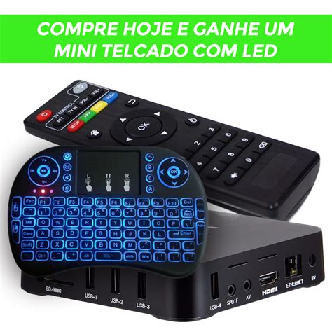 Smart Tv Box Android Gb Ram Gb Rom Mini Teclado Iptv Smart Tv Gb