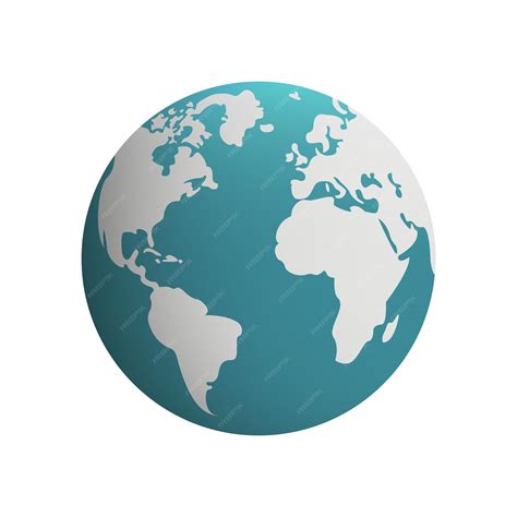 Premium Vector | 3d earth sphere symbol circle globe world blue cartoon icon global map with ...