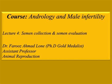 Lecture 4 Semen Collection Semen Evaluation Pptx