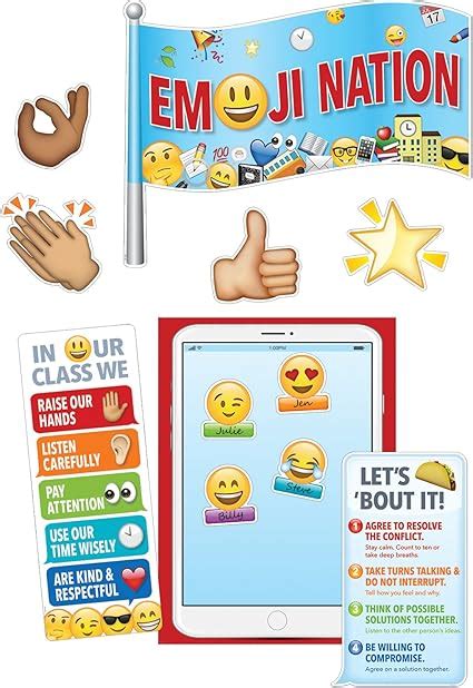 Amazon Ctp Emoji Fun Emoji Nation Bulletin Board Creative