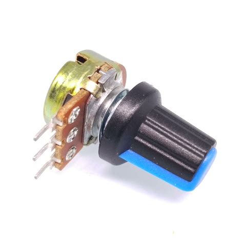 Us Stock Units K B K Ohm Linear Taper Rotary Potentiometer Pot Blue