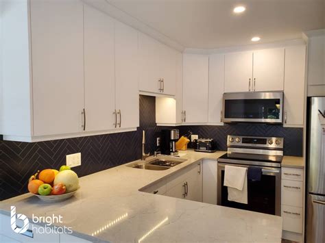 Blue Backsplash Kitchen | View Our Projects | Bright Habitats