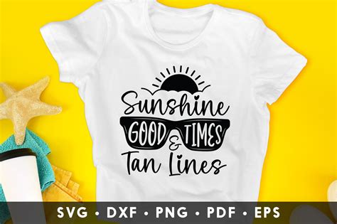 Sunshine Good Times Tan Lines Summer SVG By CraftLabSVG TheHungryJPEG