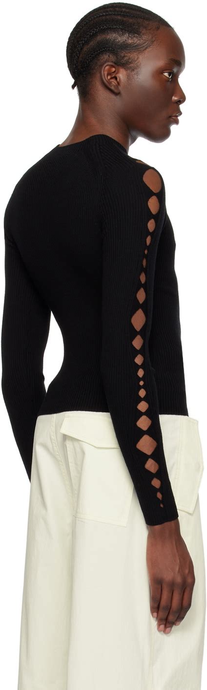 Dion Lee Black Snake Diamond Sweater Dion Lee