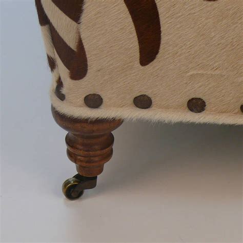 Cowhide Ottoman In Zebra Print At 1stDibs