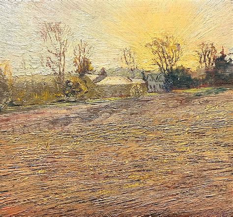 Oil Countryside Painting Field Painting Landscape Fine Art Textured Oil Painting Home Decor