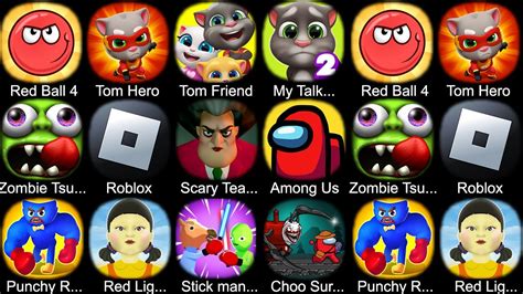 Red Ball 4 Tom Hero Tom Friend My Talking Tom 2 Zombies Tsunami Roblox