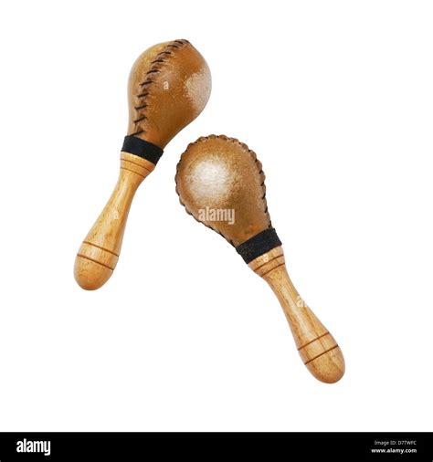 Maracas Musical Instrument On White Background Stock Photo Alamy