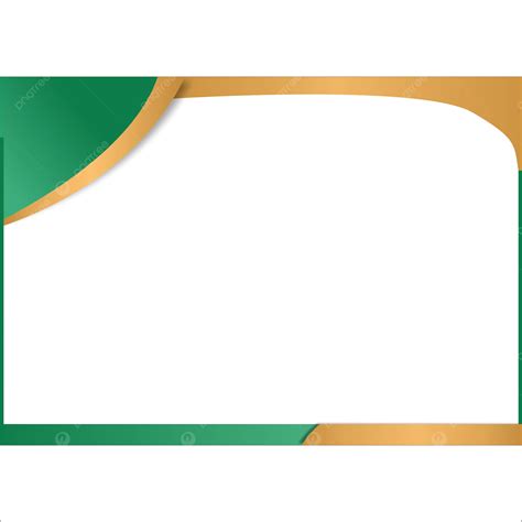 Gold And Green Certificate Frame Vector Gold Certificate Simple Png