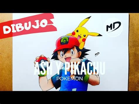 Cómo dibujar a ASH Y PIKACHU de Pokémon How to draw Ash and Pikachu