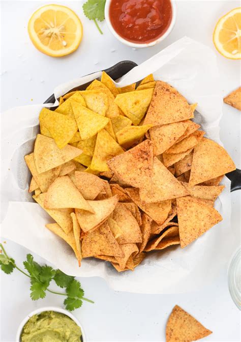 Air Fryer Tortilla Chips 3 Flavors The Conscious Plant Kitchen