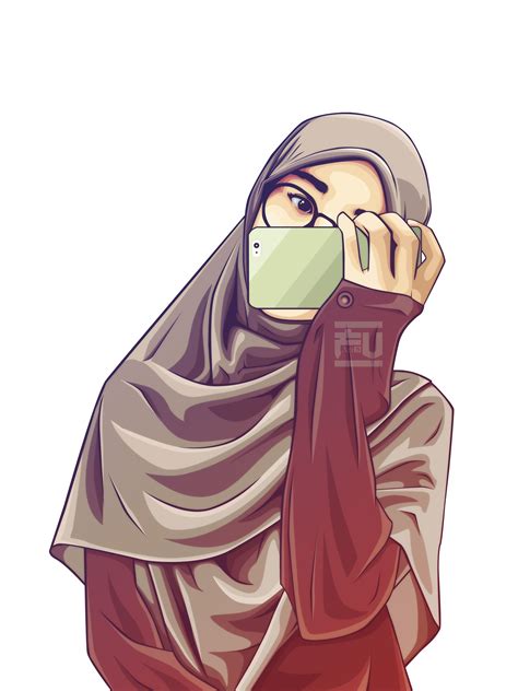 Hijab Vector Ahmadfu22 Hijab Cartoon Hijab Drawing Anime Muslimah