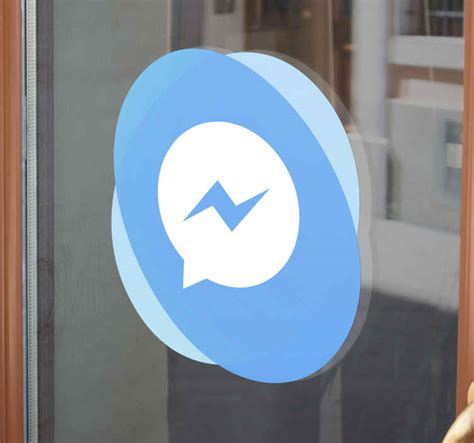 Naklejka Na Okno Logo Komunikatora Facebook Tenstickers