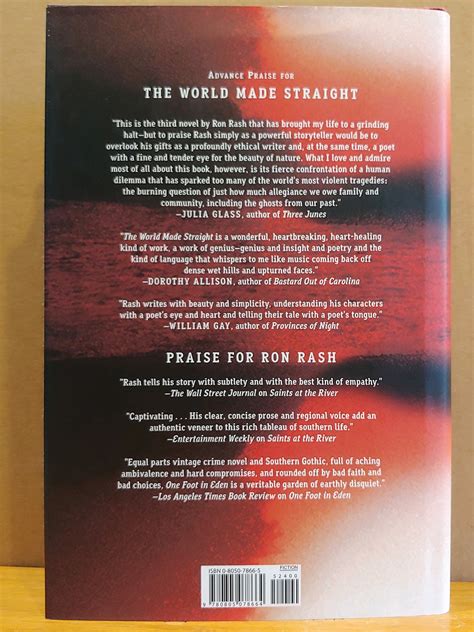 The World Made Straight A Novel By Rash Ron Very Good Hardcover