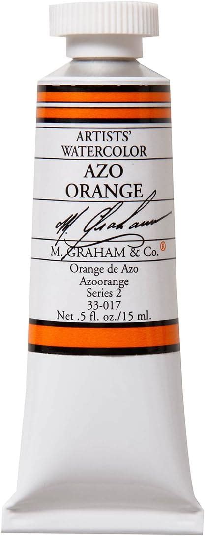 M Graham 1 2 Ounce Tube Watercolor Paint Azo Orange 33 017