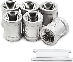 Bwintech 3 Pcs 1 2 Female To 1 2 Female BSP Thread Stainless Steel